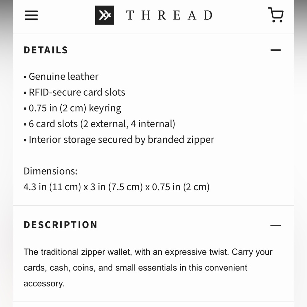 Thread Zipper Wallet - Picture 7 of 7